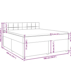 Online Boxspring met matras stof blauw 180x200 cm Bedden