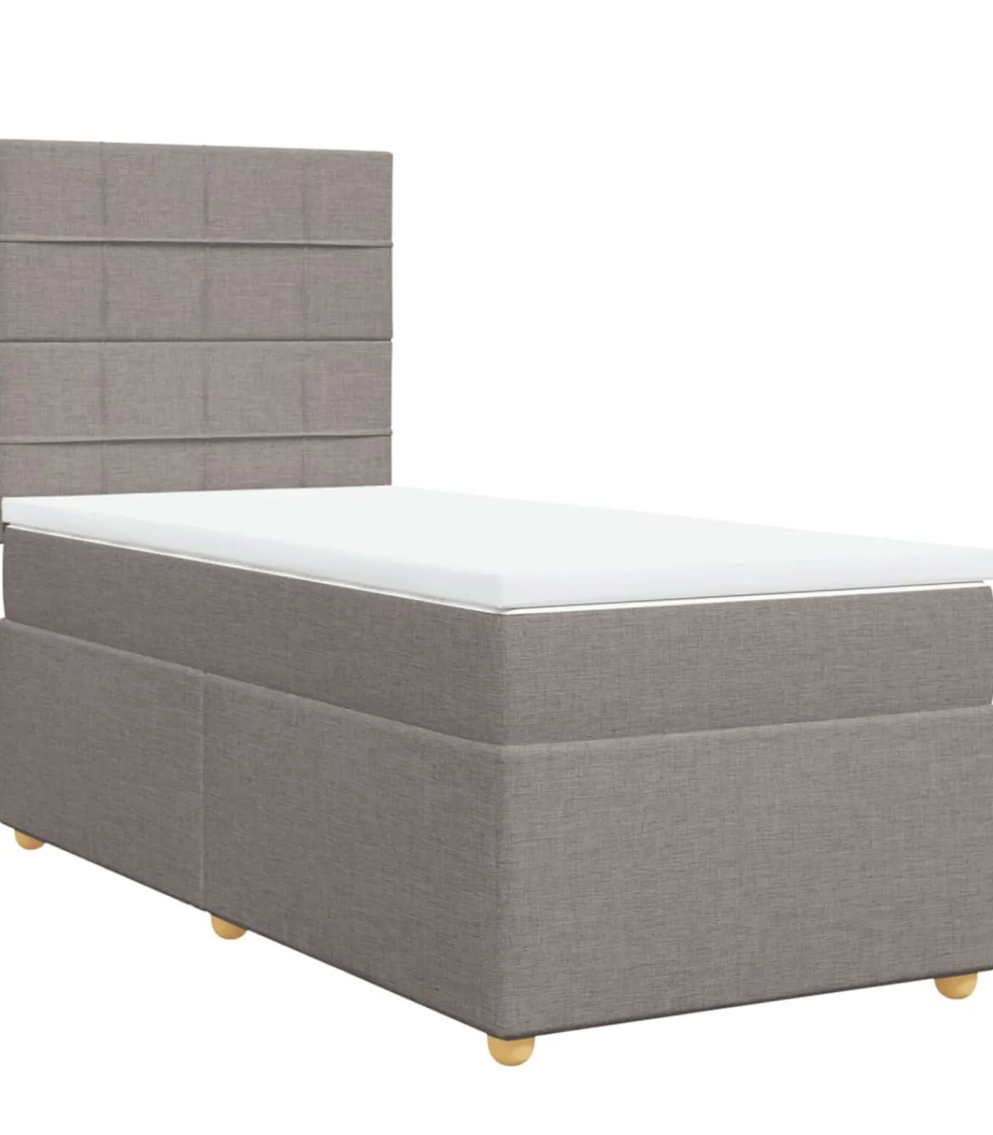 Discount Boxspring met matras stof taupe 100x200 cm Bedden