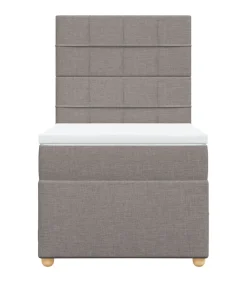 Discount Boxspring met matras stof taupe 100x200 cm Bedden