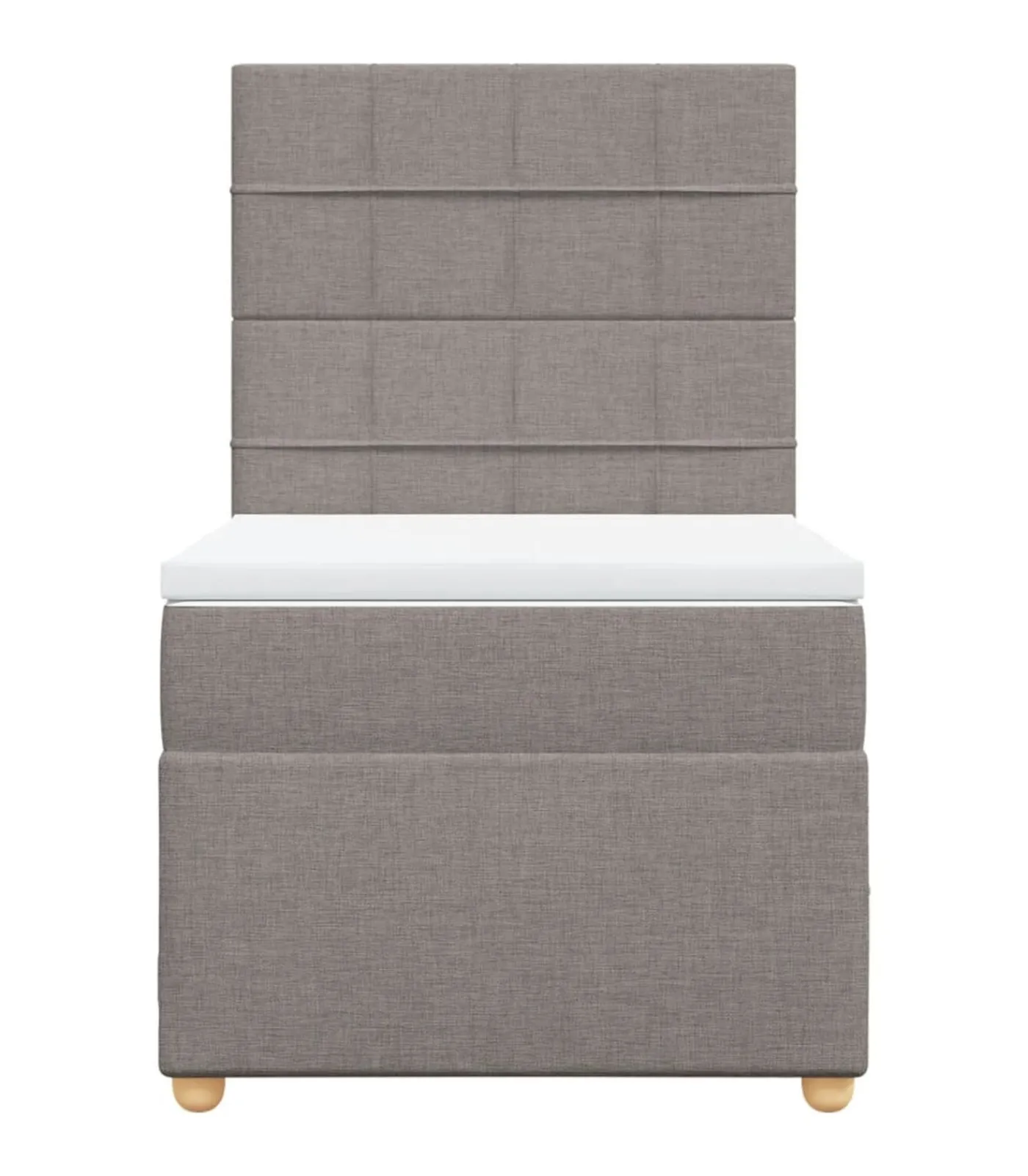 Discount Boxspring met matras stof taupe 100x200 cm Bedden