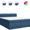 Outlet Boxspring met matras stof blauw 180x200 cm Bedden