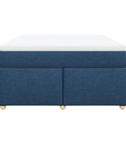 Online Boxspring met matras stof blauw 140x200 cm Bedden