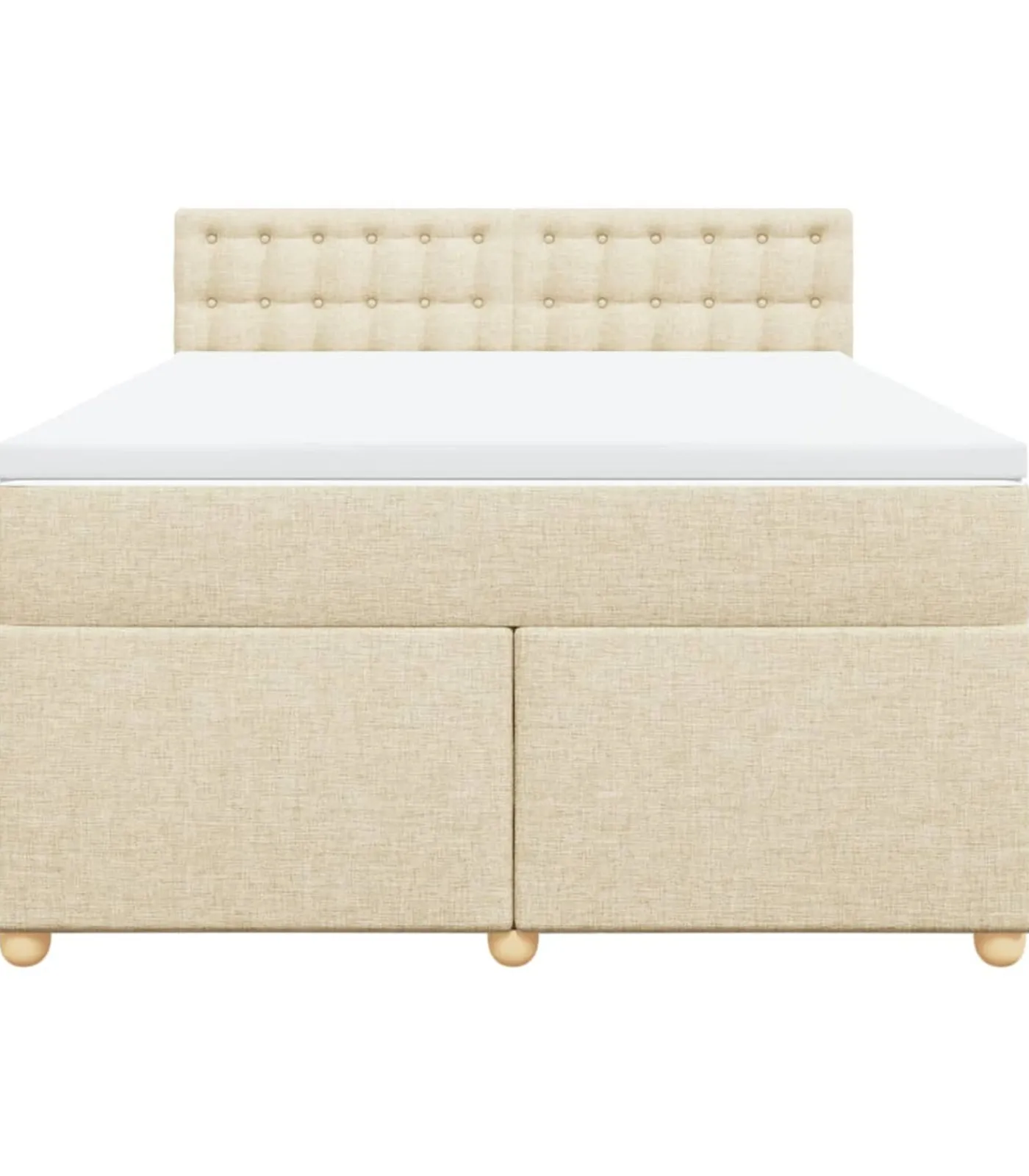 Outlet Boxspring met matras stof crèmekleurig 160x200 cm Bedden