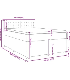 Outlet Boxspring met matras stof crèmekleurig 160x200 cm Bedden