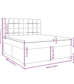 Hot Boxspring met matras stof blauw 180x200 cm Bedden