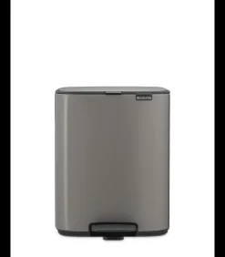 Hot Bo Pedaalemmer, 12 liter, stil sluitend, kunststof binnenemmer - Platinum Manden En Bakken