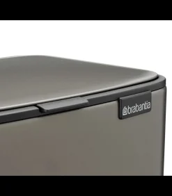 Hot Bo Pedaalemmer, 12 liter, stil sluitend, kunststof binnenemmer - Platinum Manden En Bakken