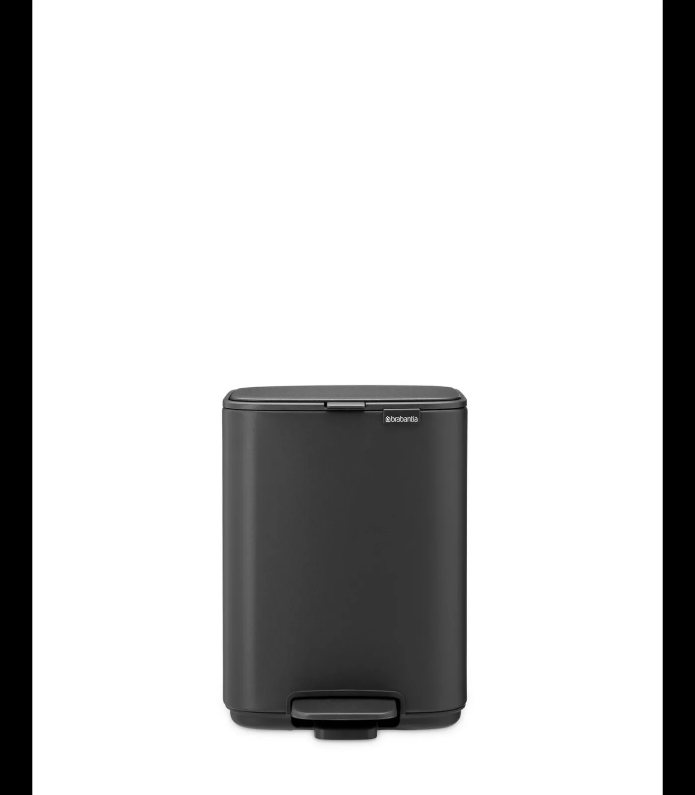 Hot Bo Pedaalemmer, 4 liter, stil sluitend, kunststof binnenemmer - Mineral Infinite Grey Manden En Bakken