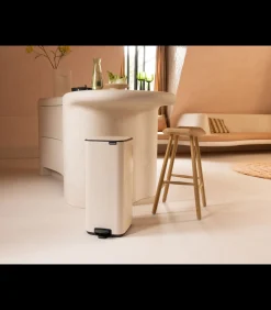 Bo Pedaalemmer, 30 liter, stil sluitend, kunststof binnenemmer - Soft Beige Manden En Bakken