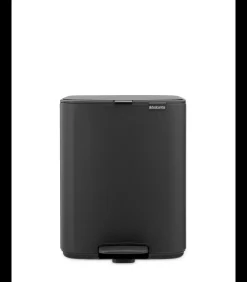 Discount Bo Pedaalemmer, 12 liter, stil sluitend, kunststof binnenemmer - Mineral Infinite Grey Manden En Bakken