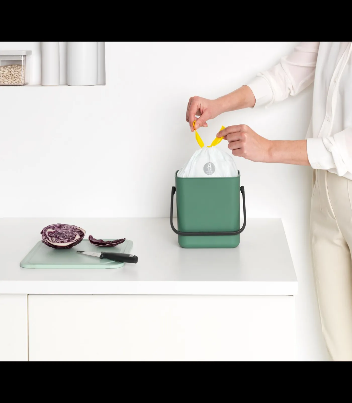 New Sort & Go afvalemmer, 3 liter - Fir Green Manden En Bakken