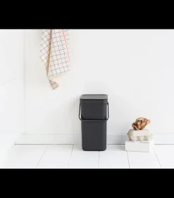 Online Sort & Go afvalemmer, 12 liter - Grey Manden En Bakken