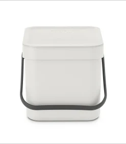 Discount Sort & Go afvalemmer, 6 liter - Light Grey Manden En Bakken