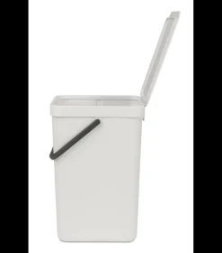 Clearance Sort & Go afvalemmer, 16 liter - Light Grey Manden En Bakken