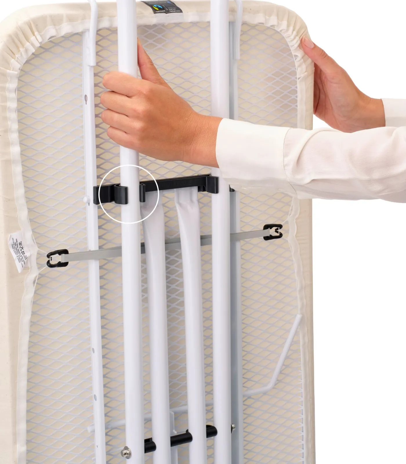 Hot Strijkplank C, 124x45 cm, solide strijkerhouder - Ecru Wassen & Strijken