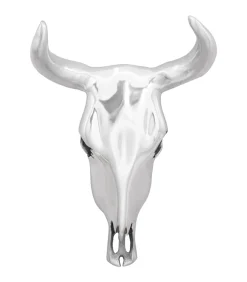 Bullschedel Zilver 34 x 13 x 53 cm Aluminium Decoratie