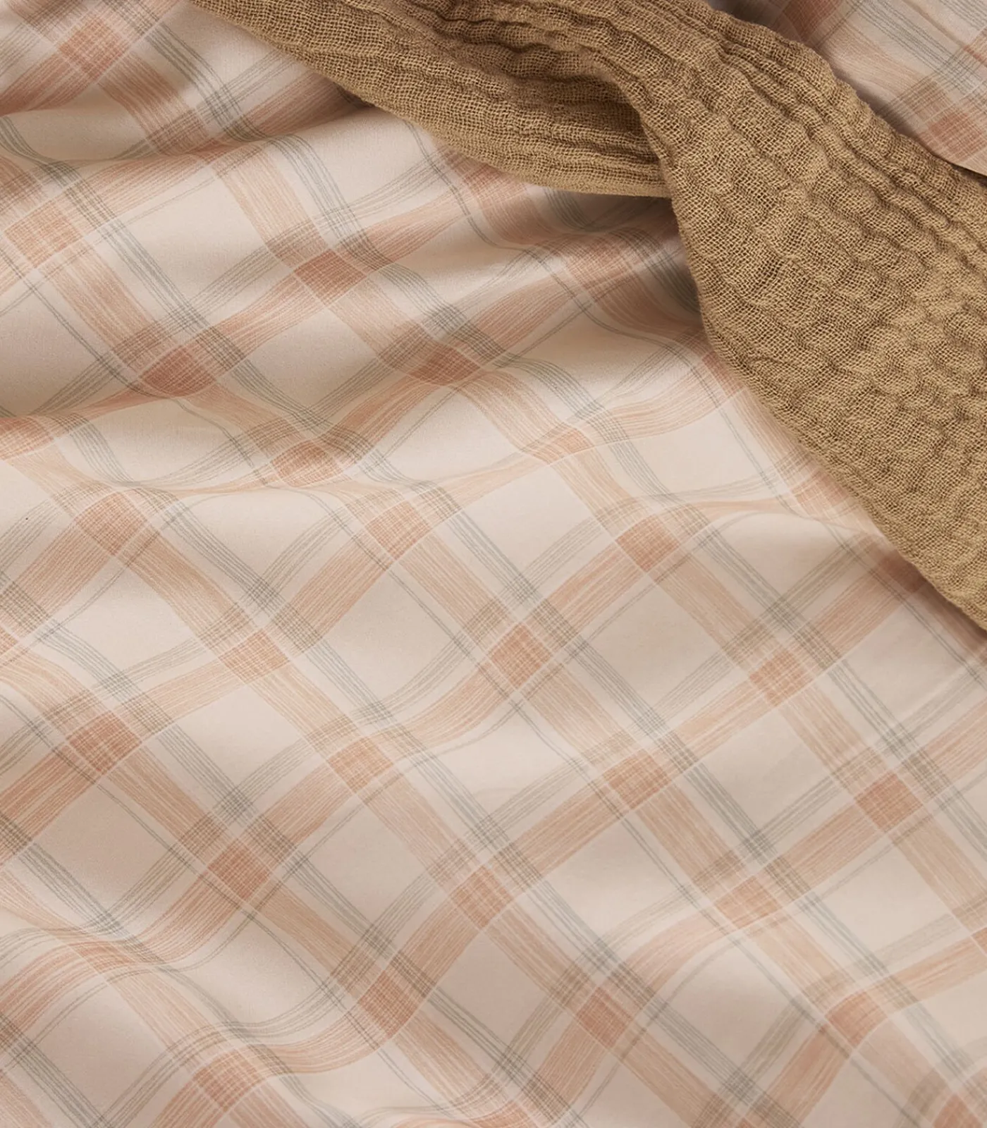 Outlet Cadence - Bedlinnenset Dekbedovertrek + rechthoekige kussensloop in katoen perkal Dekbedovertrekken