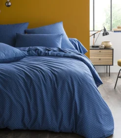 Best Camille Marine - Dekbedovertrek in Bamboe 200x200cm Dekbedovertrekken