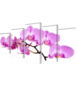 Sale Canvas muurdruk set orchidee 100 x 50 cm Decoratie