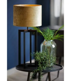 Discount Cilinder Lampenkap Gemstone - Brons - Ø30x21cm Lampenkappen