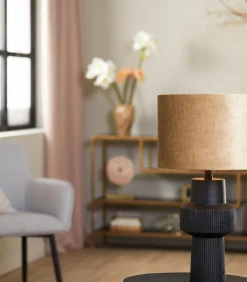 Discount Cilinder Lampenkap Gemstone - Brons - Ø30x21cm Lampenkappen