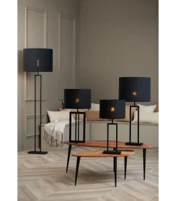 Hot Cilinder lampenkap Livigno - Zwart - Ø50x38cm Lampenkappen