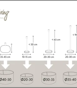 Discount Cilinder Lampenkap Livigno - Eiwit - Ø40x30cm Lampenkappen