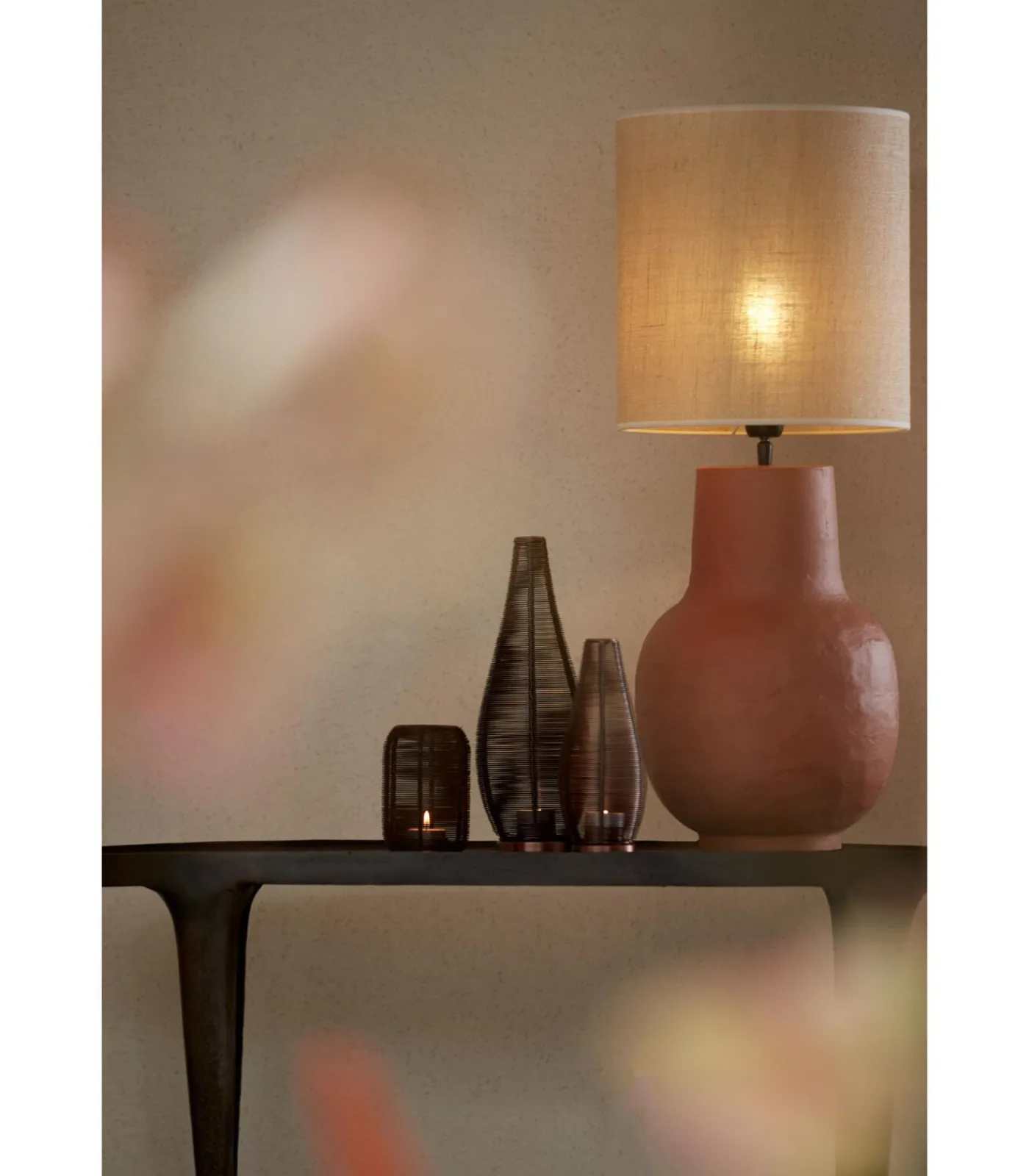 Discount Cilinder lampenkap Sendai - Zand - Ø30x32cm Lampenkappen