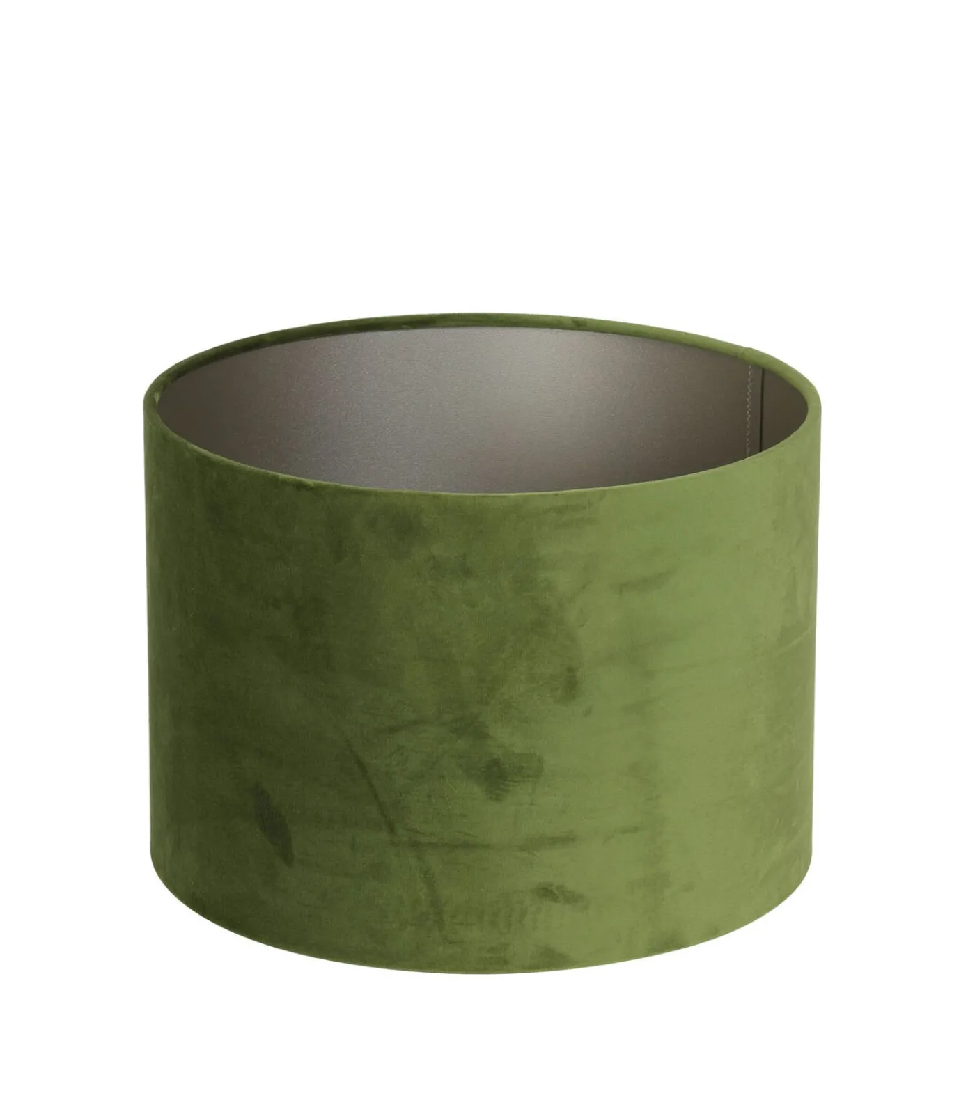 Sale Cilinder Lampenkap Velours - Olive Green - Ø30x21cm Lampenkappen