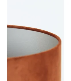 Clearance Cilinder Lampenkap Velours - Terra - Ø40x30cm Lampenkappen