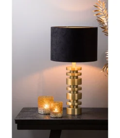 Outlet Cilinder Lampenkap Velours - Zwart - Ø30x21cm Lampenkappen