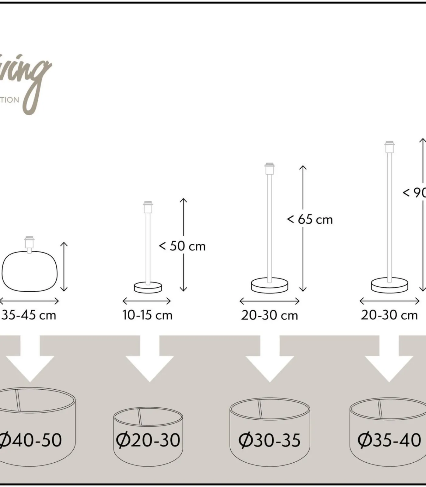 Discount Cilinder Lampenkap Velours - Terra - Ø35x21cm Lampenkappen