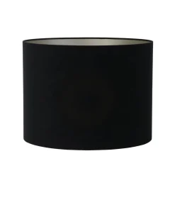 New Cilinder Lampenkap Velours - Zwart - Ø40x30cm Lampenkappen