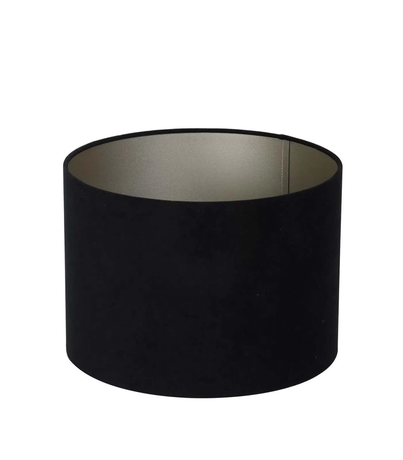 New Cilinder Lampenkap Velours - Zwart - Ø40x30cm Lampenkappen