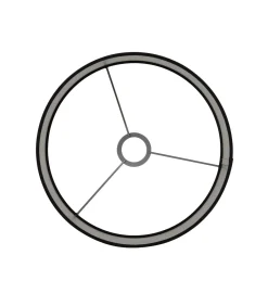 Clearance Cilinder lampenkap Velours - Zwart - Ø50x38cm Lampenkappen