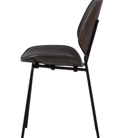 Online Classic Eetkamerstoelen - Hout - Zwart/Walnoot - Set van 6 Stoelen