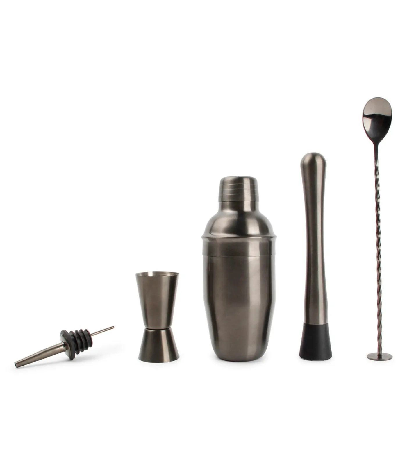 Clearance Cocktailset 7-delig zwart Bar Glazen & Karaffen