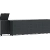Containerberging 6 containers 414x79x117 cm staal antraciet Manden En Bakken