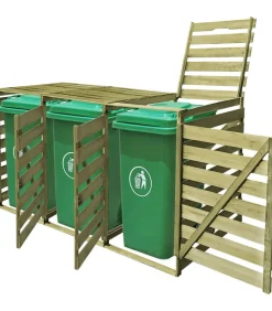 Hot Containerberging driedubbel 240 L geïmpregneerd hout Manden En Bakken