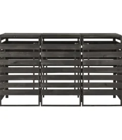 Discount Containerberging driedubbel 210x75x121 cm geverfd grenenhout Manden En Bakken
