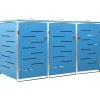 Hot Containerberging driedubbel 207x77,5x112,5 cm roestvrij staal Manden En Bakken