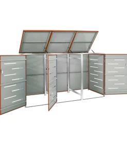 Discount Containerberging driedubbel 207x77,5x112,5 cm roestvrij staal Manden En Bakken