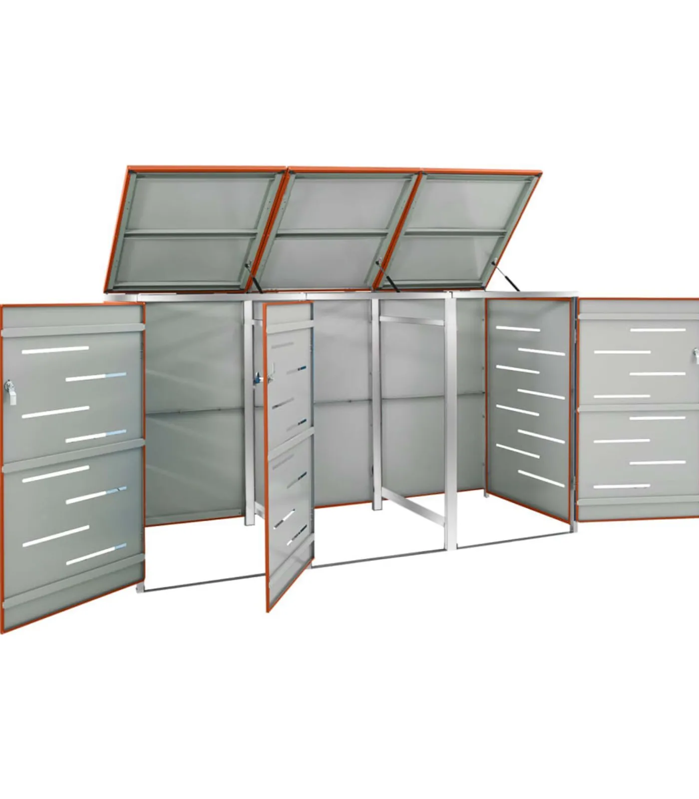 Discount Containerberging driedubbel 207x77,5x112,5 cm roestvrij staal Manden En Bakken