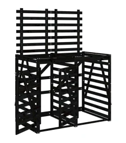 Containerberging dubbel massief grenenhout zwart Manden En Bakken