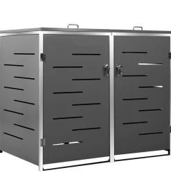 Discount Containerberging dubbel 138x77,5x112,5 cm roestvrij staal Manden En Bakken