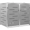 Hot Containerberging dubbel 138x77,5x112,5 cm roestvrij staal Manden En Bakken