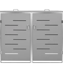 Hot Containerberging dubbel 138x77,5x112,5 cm roestvrij staal Manden En Bakken