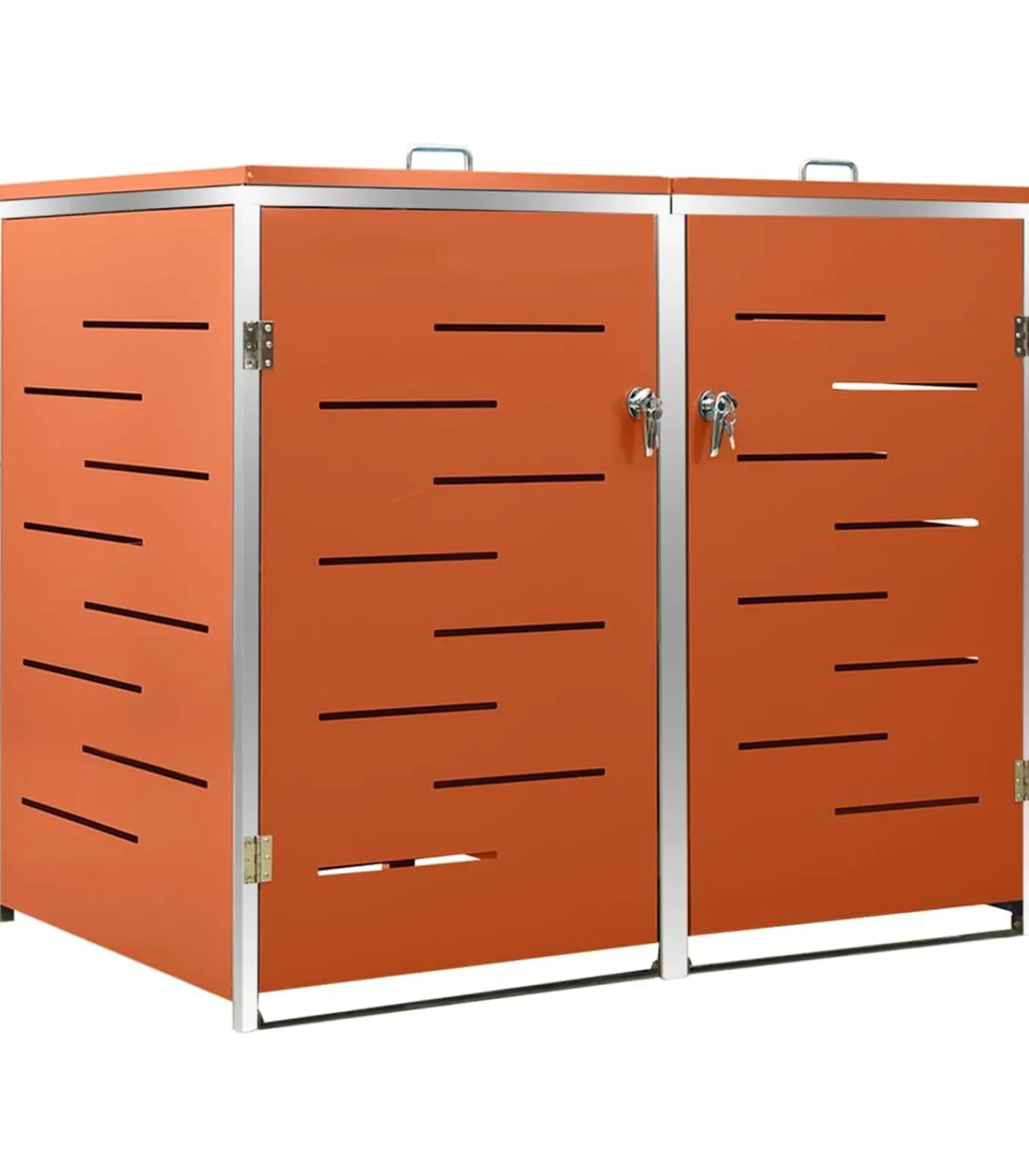 Clearance Containerberging dubbel 138x77,5x112,5 cm roestvrij staal Manden En Bakken
