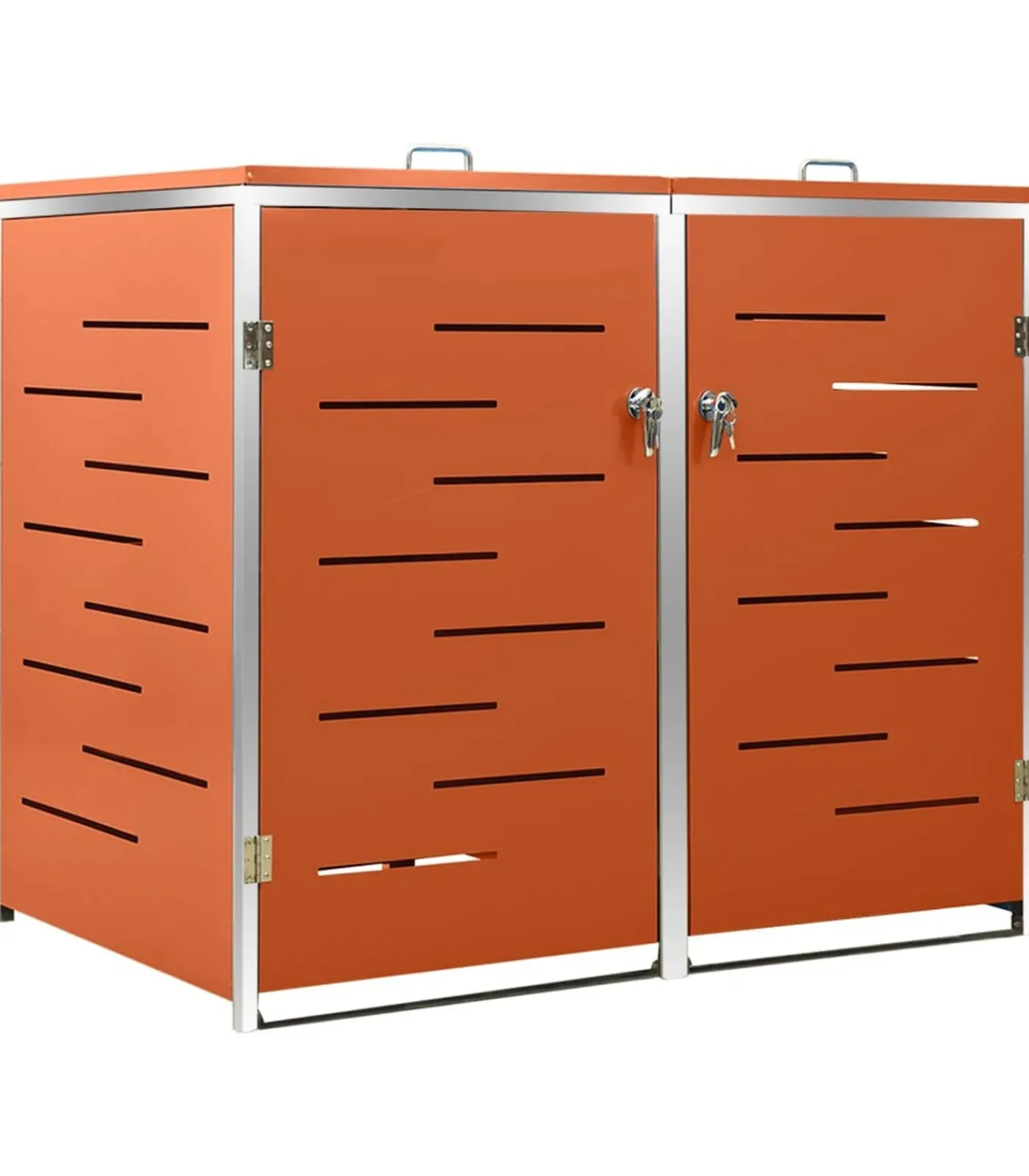 Clearance Containerberging dubbel 138x77,5x112,5 cm roestvrij staal Manden En Bakken