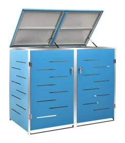 Outlet Containerberging dubbel 138x77,5x112,5 cm roestvrij staal Manden En Bakken